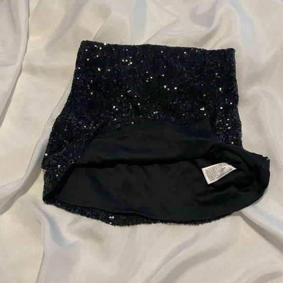 Girls/woman Art Class Black Sequin Mini Skirt - Picture 6 of 7